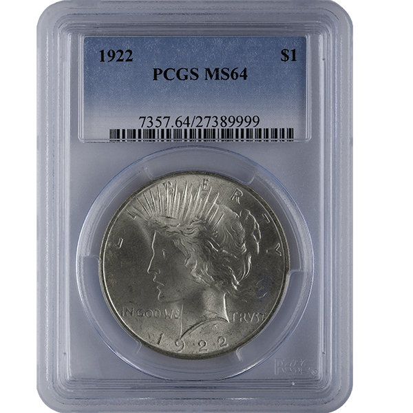 Rpeace$Pcgs64 Large Obverse