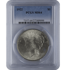 Rpeace$Pcgs64 Large Obverse